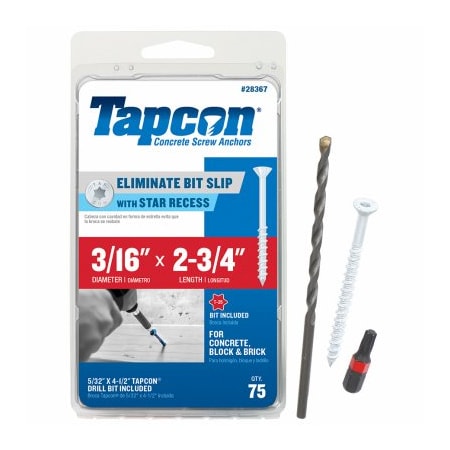 Tapcon Concrete Screw, Steel